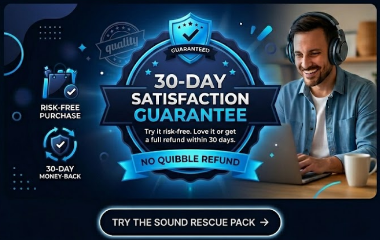 Order with confidence. Complete satisfactions guarantee. If the sound rescue pack does not help, you do not pay.